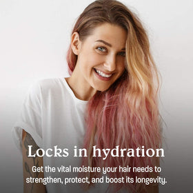 Malibu C Hydrate Color Wellness Shampoo color-protection detail highlights vibrant, damage-resistant hair.