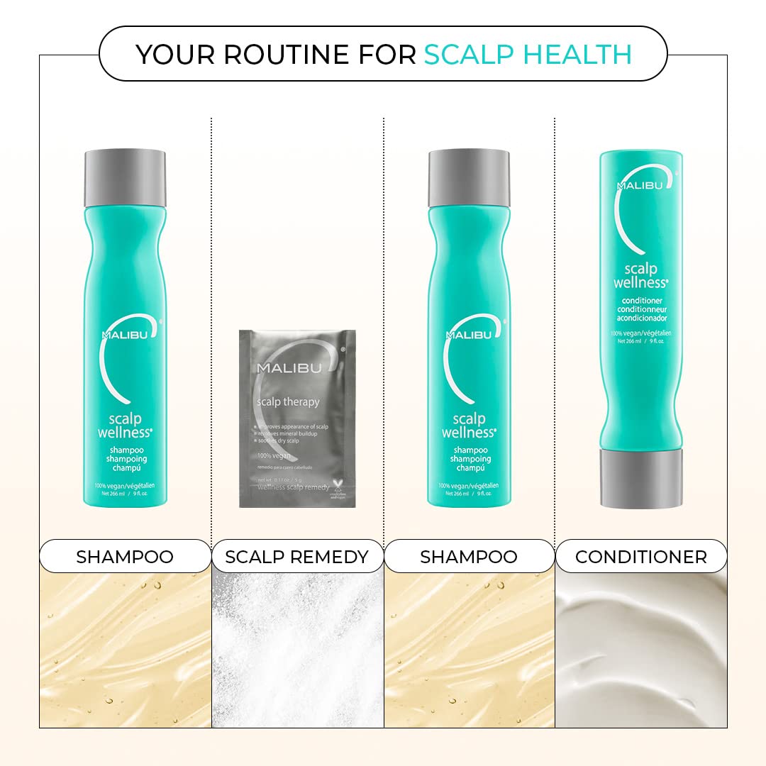 Malibu C Scalp Wellness lather rinse demonstrates cleansing with nourishment