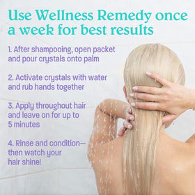 Scene showing shine after using Malibu C Swimmers Wellness Remedy