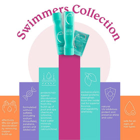 Malibu C Swimmers Wellness Shampoo clarifying action removing mineral buildup.