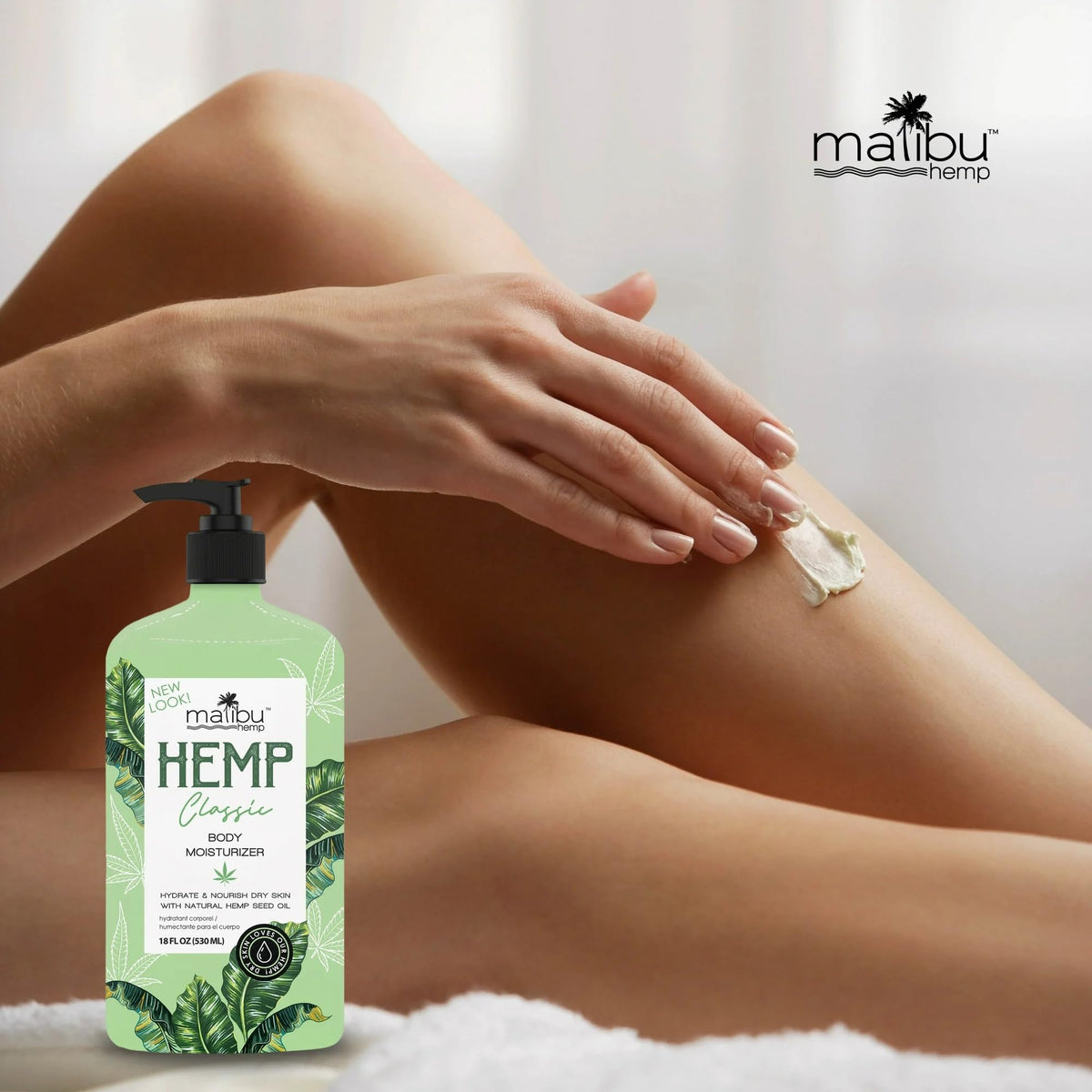 Camellia ingredient close-up in Malibu Hemp Classic for smooth skin.