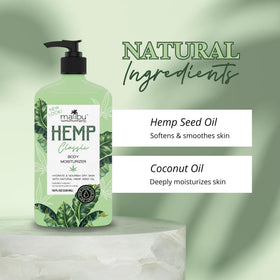 Close-up of Malibu Hemp Classic texture showing lightweight, fast-absorbing formula.