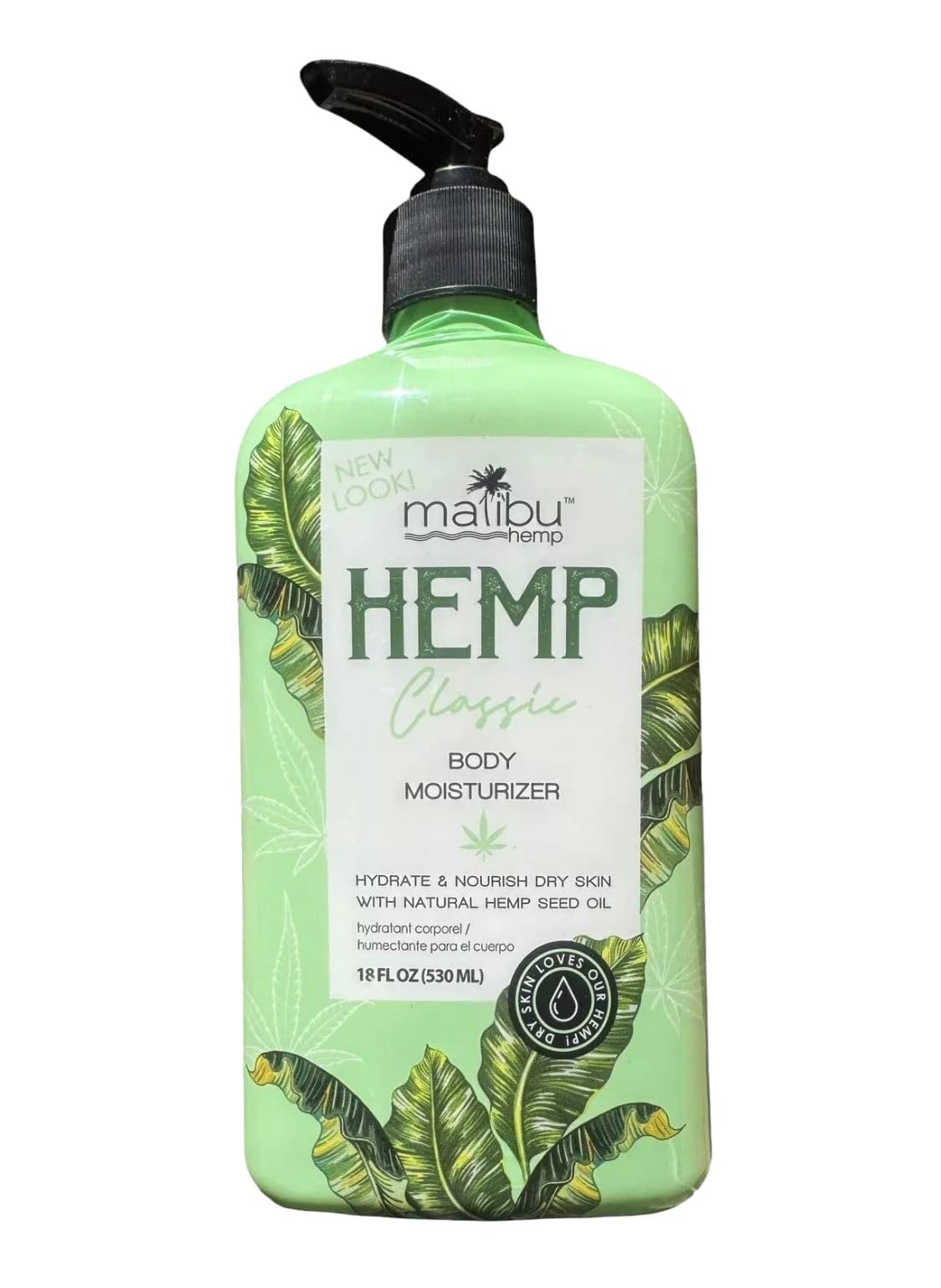 Vegan and cruelty-free icon on Malibu Hemp Classic packaging.
