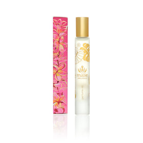 Malie Organics Plumeria Perfume Oil Roll-On on the wrist for a subtle Hawaii-inspired fragrance