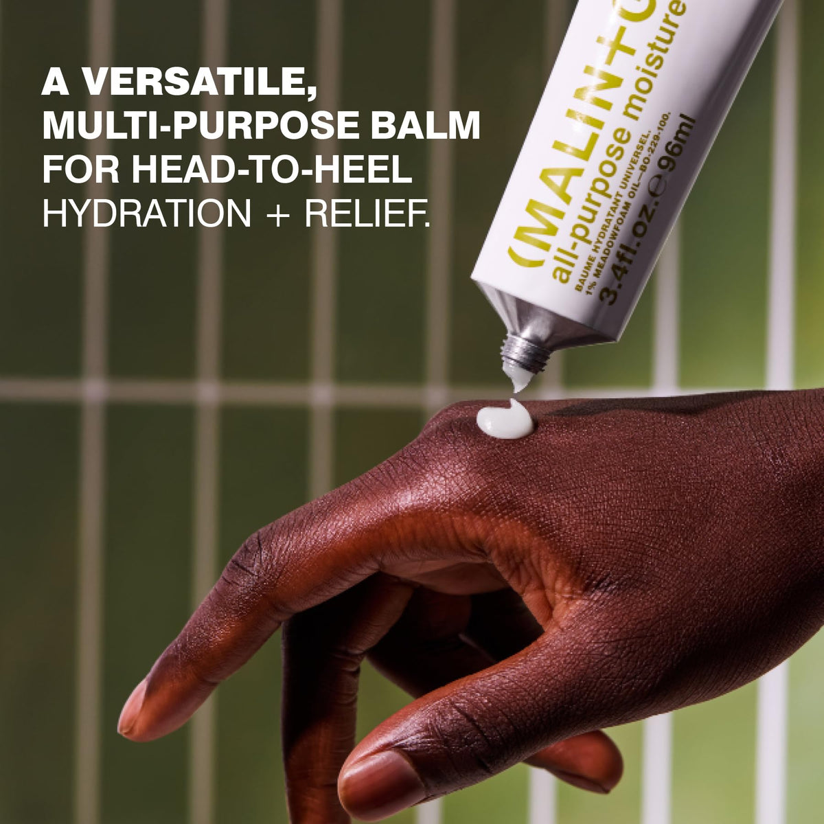 Close-up of balm texture melting into a lightweight oil for smooth skin.