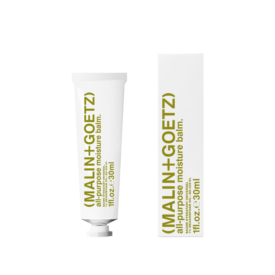 MALIN+GOETZ All-Purpose Moisture Balm tube for quick hydration on the go.