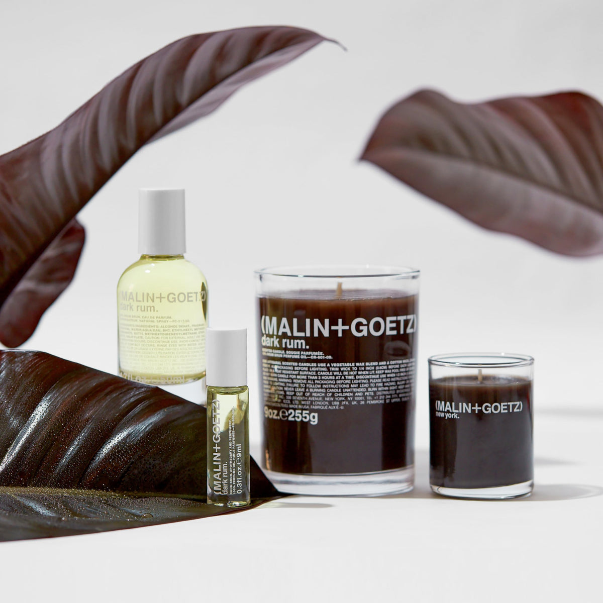 MALIN+GOETZ Dark Rum heart notes of leather and rum