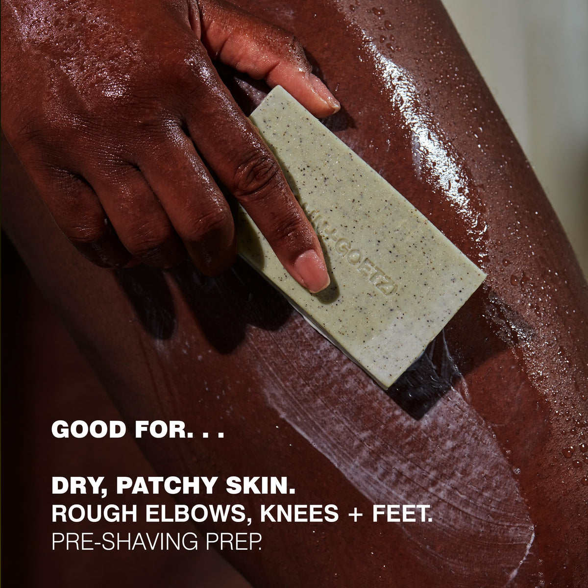 MALIN+GOETZ Mandelic Acid Bar vitamins C and E brighten and nourish skin.