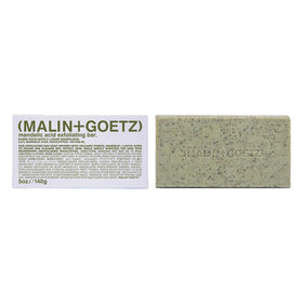MALIN+GOETZ Mandelic Acid Exfoliating Bar lather close-up for smoother skin.