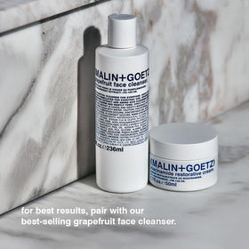 MALIN+GOETZ Niacinamide Restorative Cream look in the jar suggests creamy richness for hydration.