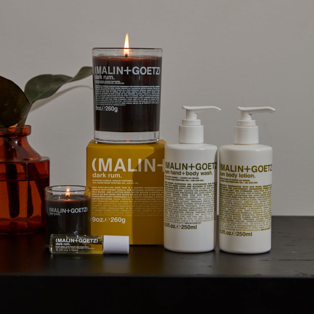 Grape seed oil ingredient detail in MALIN+GOETZ Rum Body Lotion.