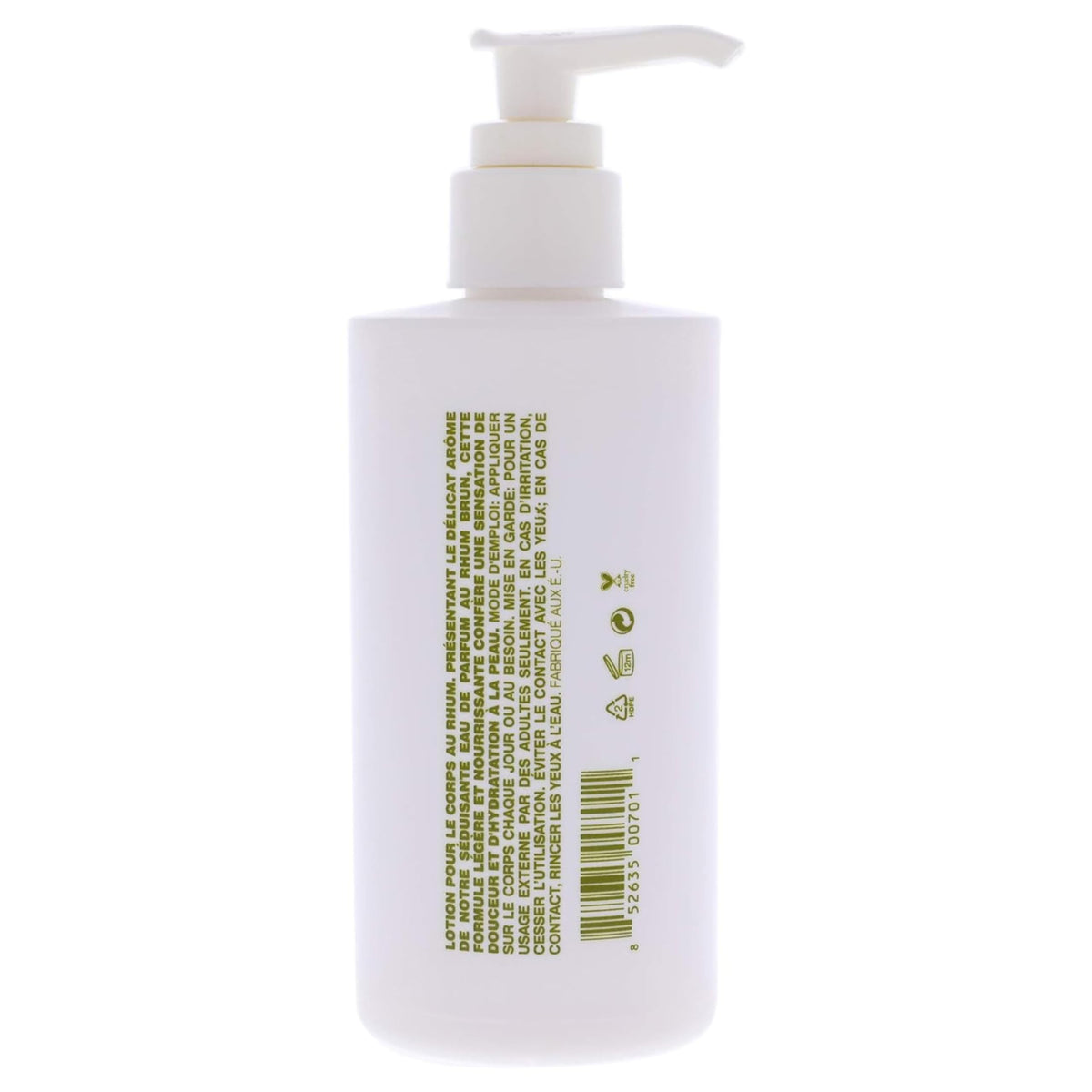 MALIN+GOETZ Rum Body Lotion pour shows quick-absorbing formula.
