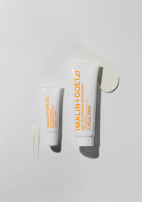 MALIN+GOETZ SPF 30 lip balm resists water up to 40 minutes