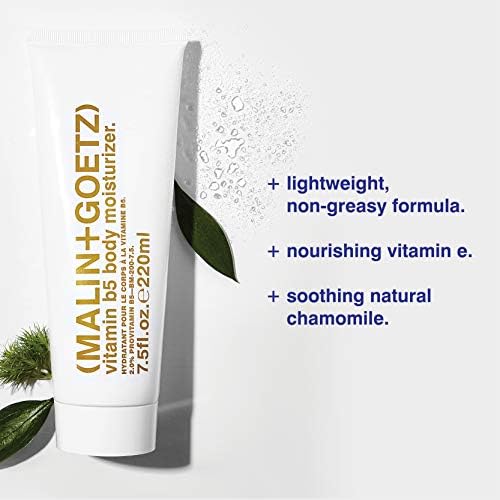 MALIN+GOETZ Vitamin B5 body moisturizer hand application illustrates quick absorption.