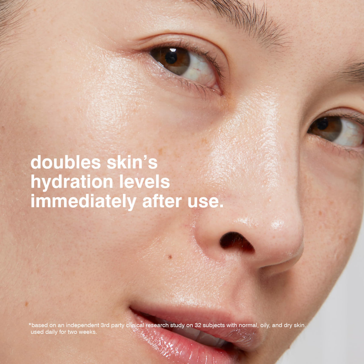 Hyaluronic retention closeup on Malin+Goetz moisturizer demonstrates deep moisture retention.