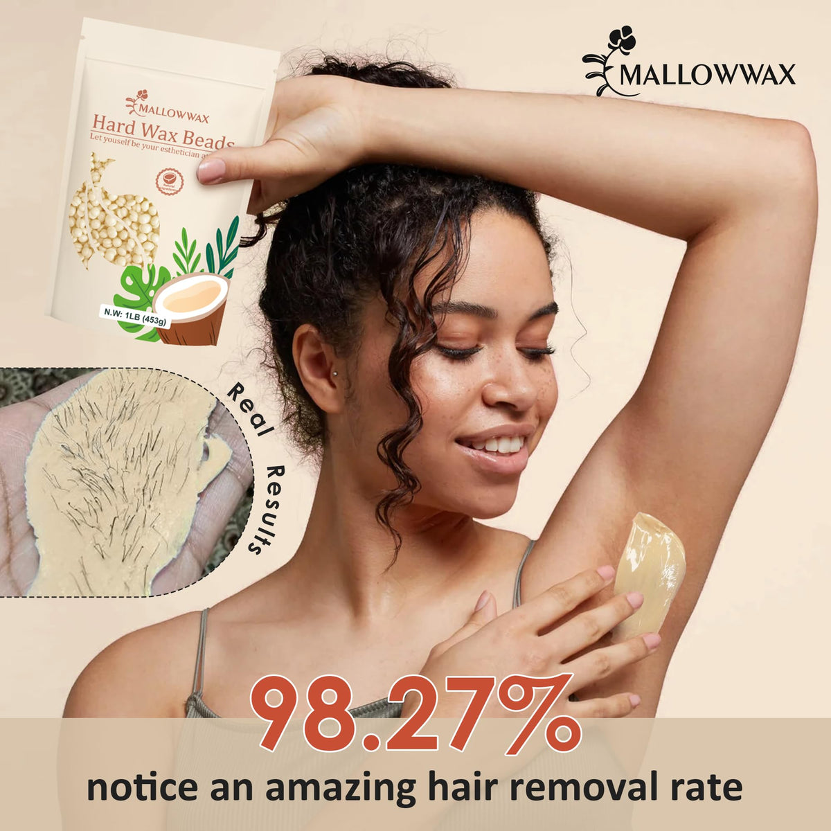 Mallowwax wax beads for back and chest simplify home grooming sessions