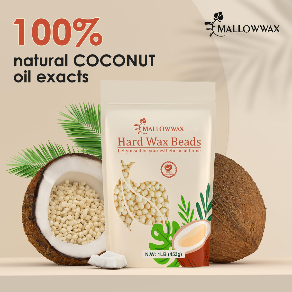 Mallowwax body waxing beads for arms and legs support long-lasting smooth skin