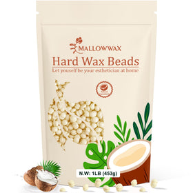 Mallowwax hard wax beads bottle for at-home salon-quality waxing