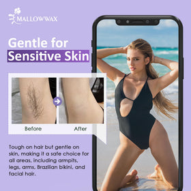 Mallowwax leg waxing showing even, smooth spread.