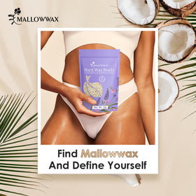 Mallowwax legs arms back wax for efficient full-body hair removal.