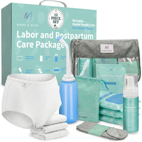 Mama & Wish witch hazel foam in postpartum kit for soothing recovery after birth