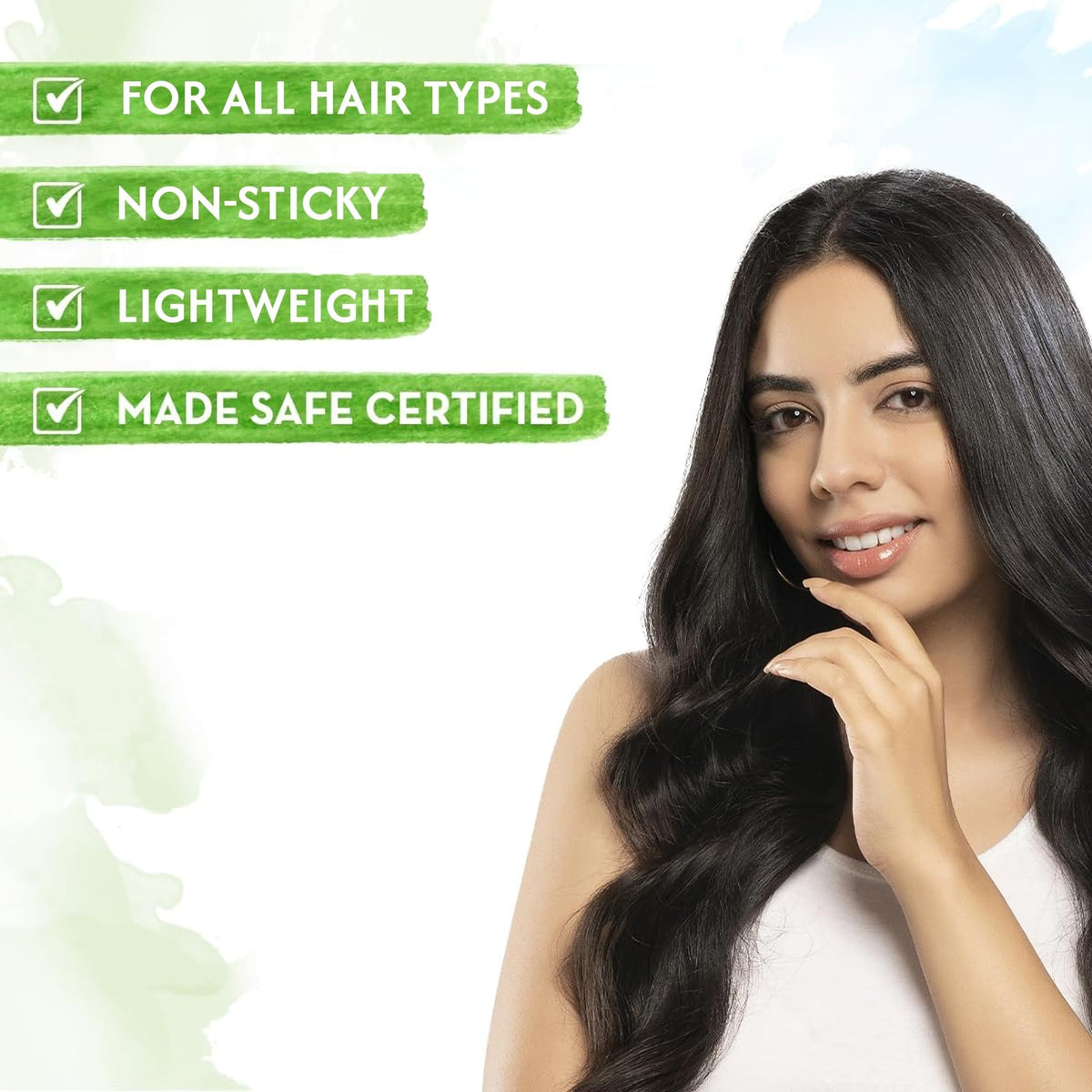 Mamaearth oil on hair after use for soft, smooth, manageable texture.