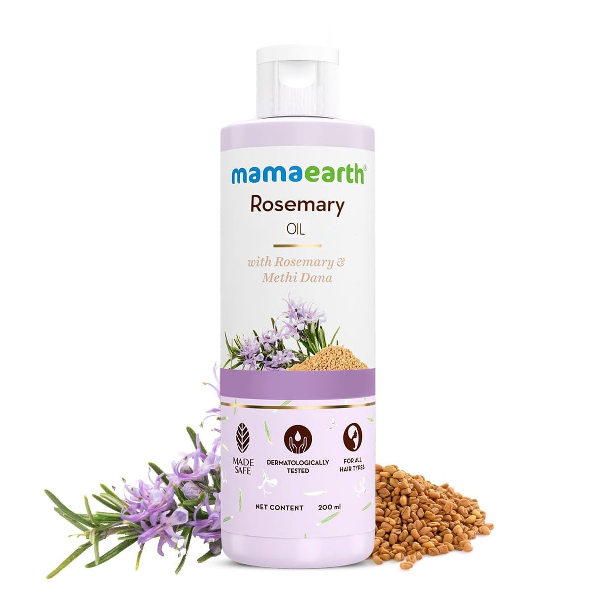 Mamaearth rosemary oil dropper for easy, quick scalp absorption.