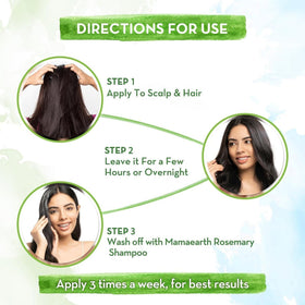 Mamaearth scalp massage with lightweight oil for comfortable application.