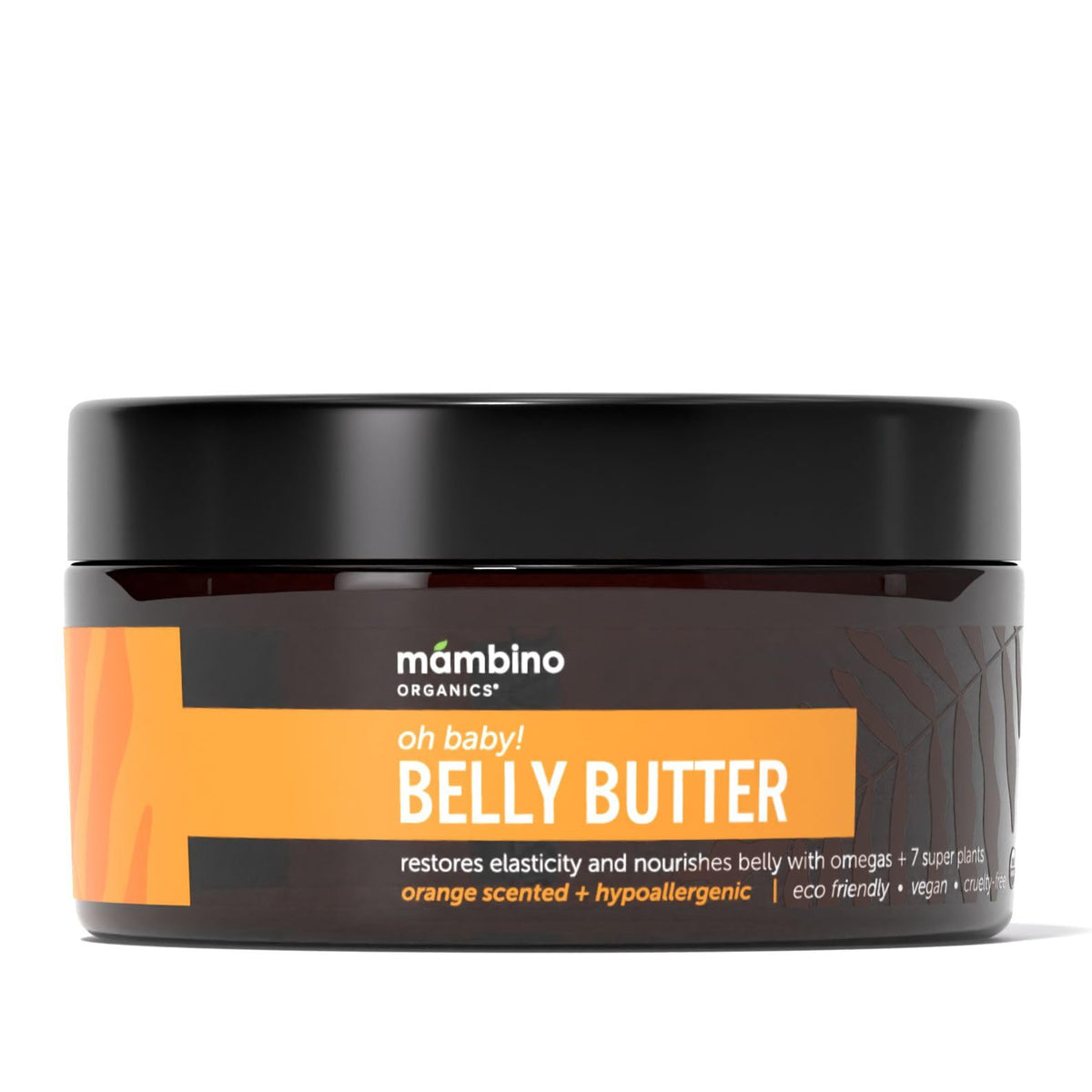 Oh Baby Belly Butter being applied to the belly shows its creamy, fast-absorbing texture