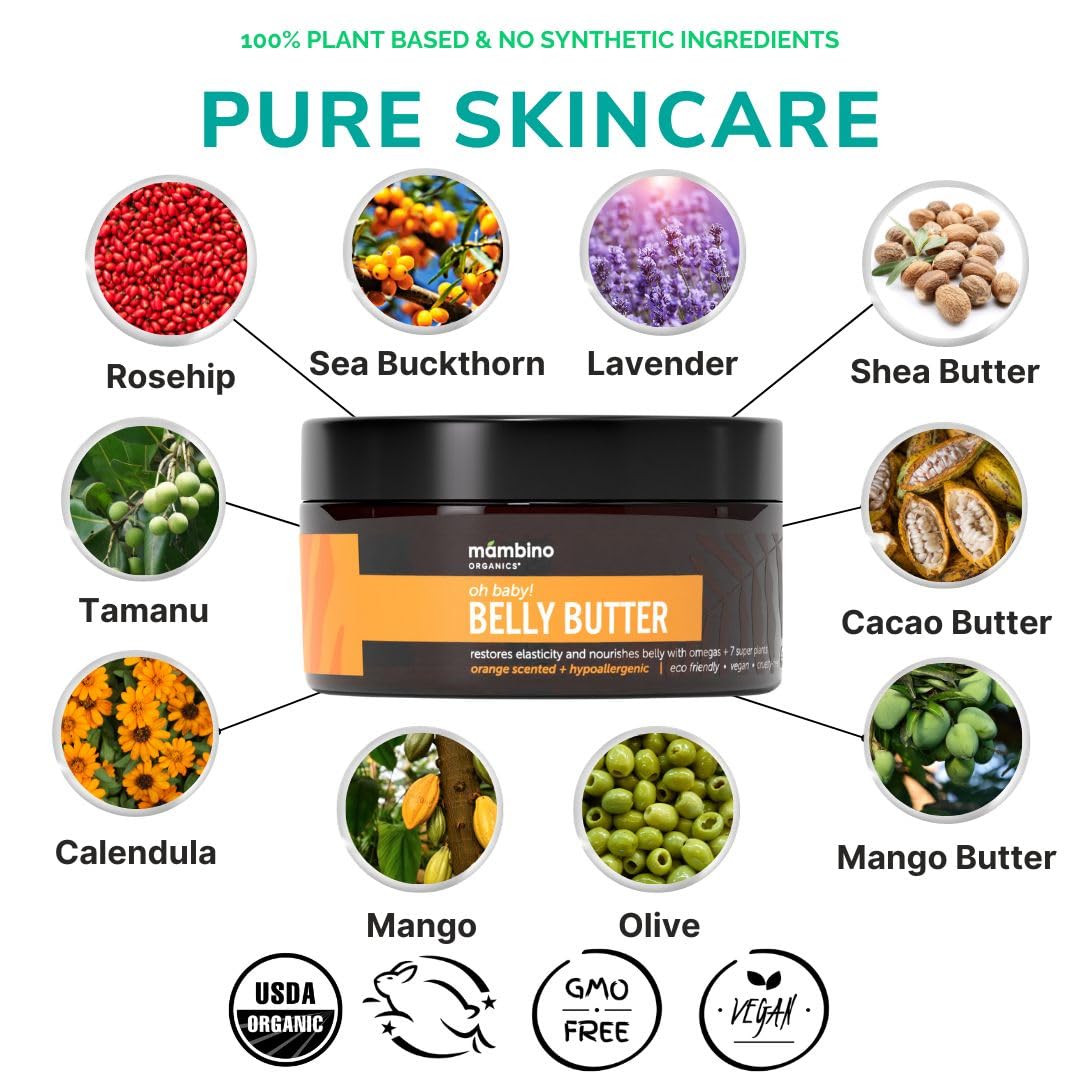 Packaging and label showcasing vegan, cruelty-free maternity skin care