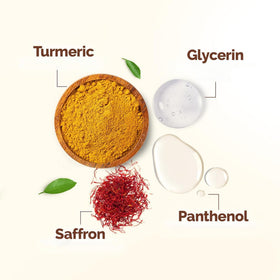 MAMAEARTH Ubtan Face Pack with turmeric and saffron promotes radiant-looking skin.