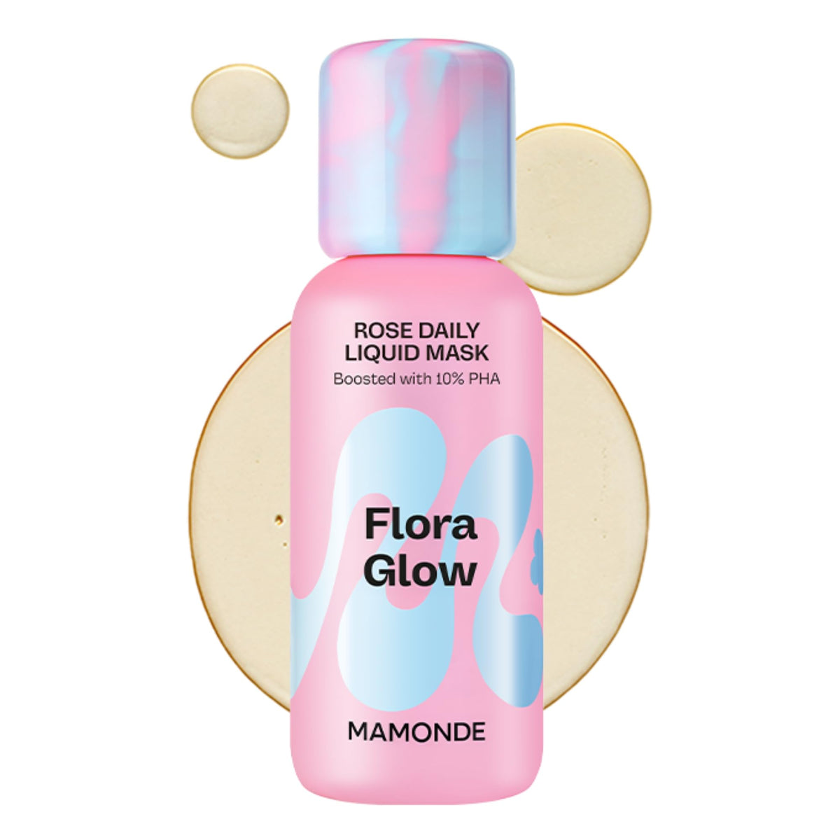MAMONDE Flora Glow Rose Daily Liquid Mask bottle shows sleek packaging with easy daily hydration.