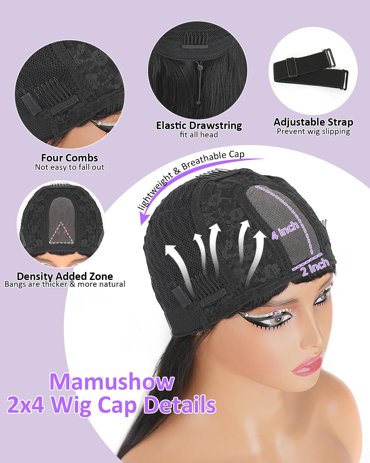 Mamushow soft bangs framing the face for a flattering silhouette