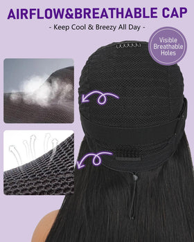 Mamushow natural color hair wig blending with skin tones
