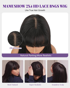 Mamushow silky human hair texture with smooth, versatile styling