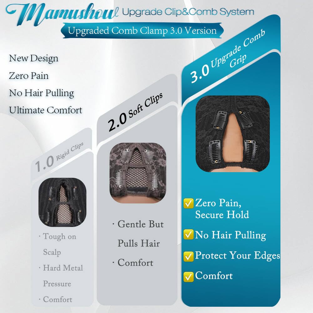 Mamushow upgraded clip clamp system delivers secure, comfortable fit.