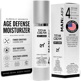 Man Labs Titan bottle hydrates and refreshes skin.