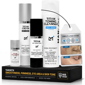 Man Labs Titan cleanser for refreshed skin and clean pores.