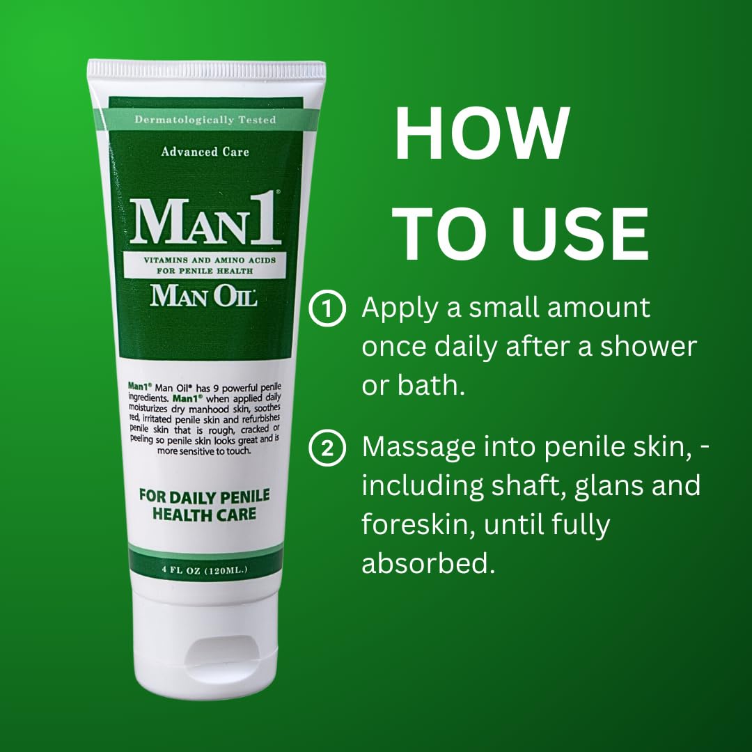 Man1 Man Oil application demonstrates smooth, non-sticky hydration for skin comfort.
