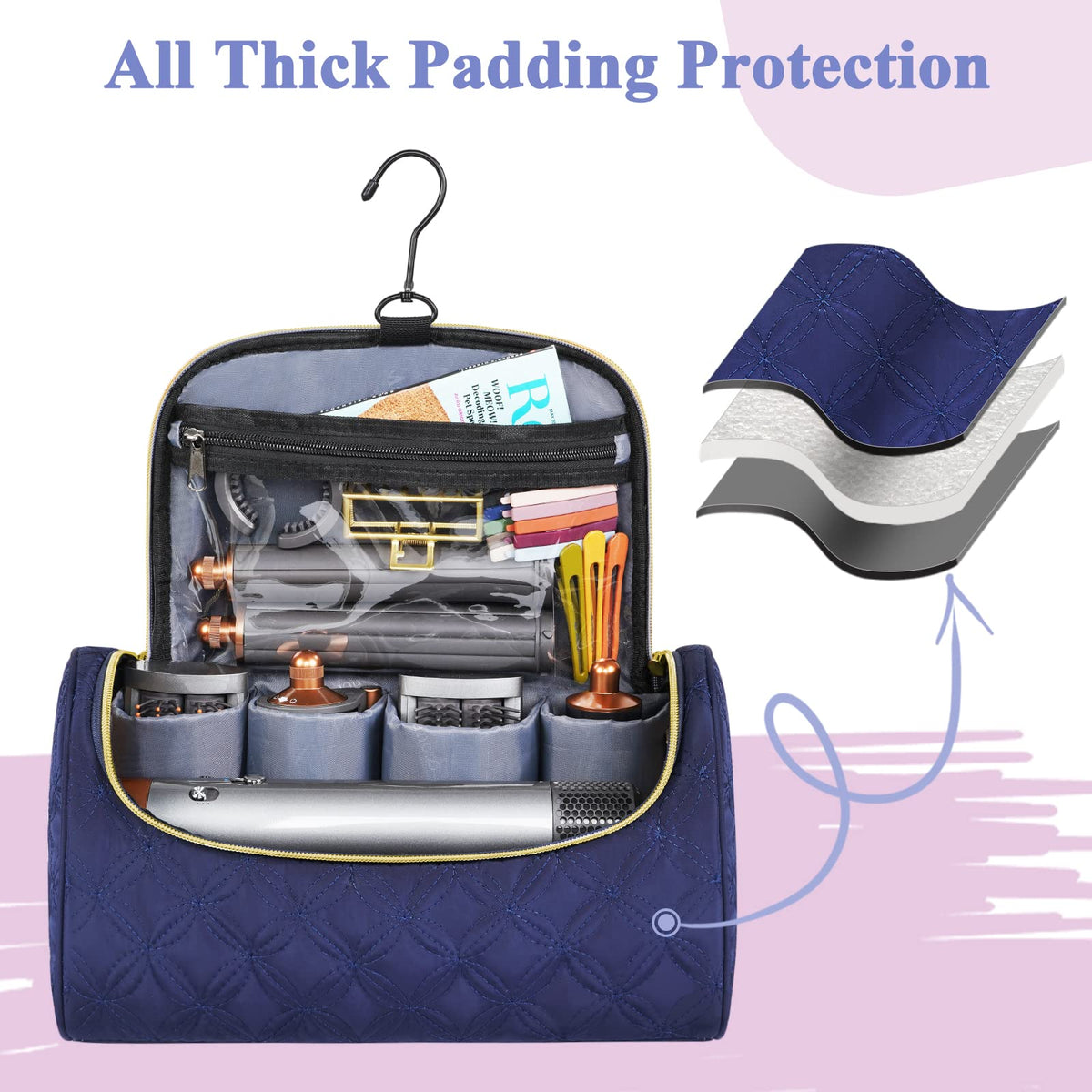 Mancro 360 padding protection shields gear during travel.