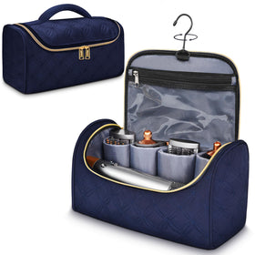 Mancro Dyson Airwrap travel case top view with organized compartments.