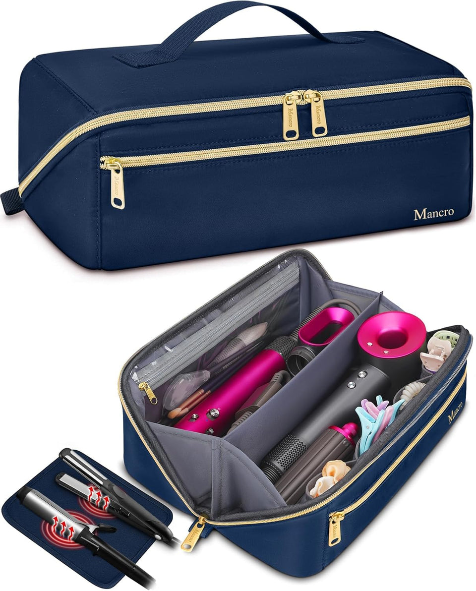 Mancro travel bag exterior shows wide opening for easy tool access.