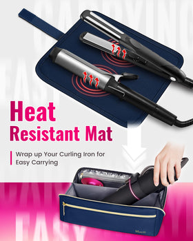 Mancro travel bag interior compartments keep irons, brushes, and accessories organized.