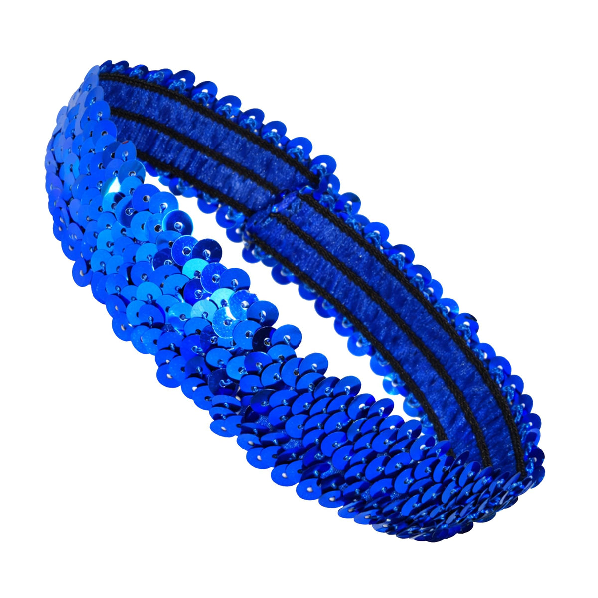 Mandala Crafts elastic sequin headbands provide a comfortable fit for long events.