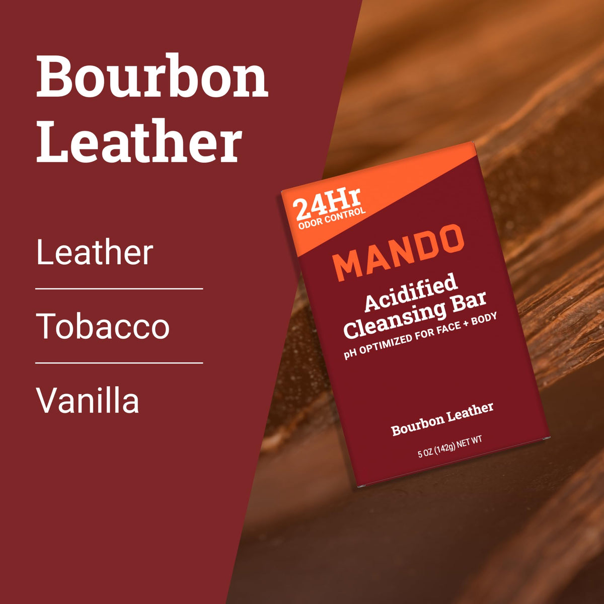 Mando bar safe for sensitive skin with no harsh detergents
