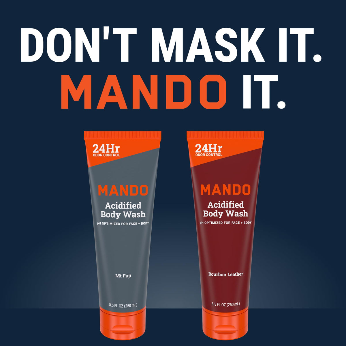 Mando Acidified Body Wash pack-two promoting consistent freshness.