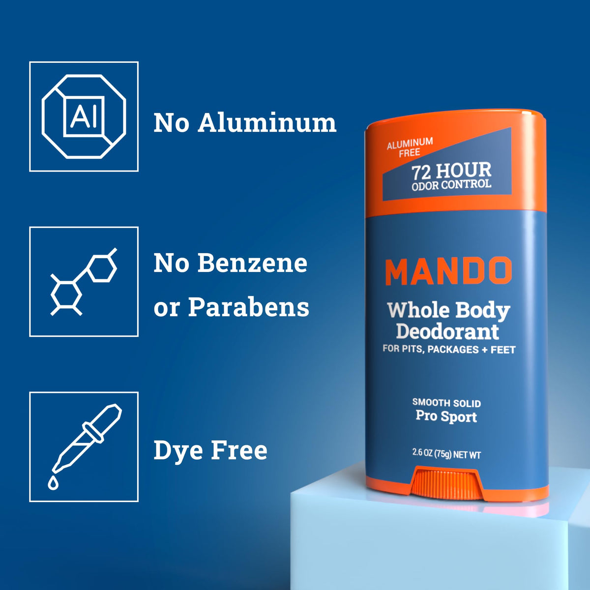 Mando acidified body wash bottle for gentle daily cleansing