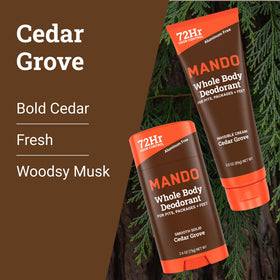 Mando aluminum-free formula designed for gentle, everyday odor prevention.