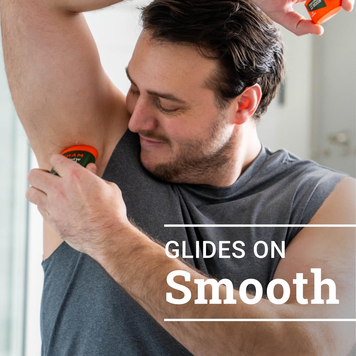 Mando cream tube being applied for smooth, mess-free protection.