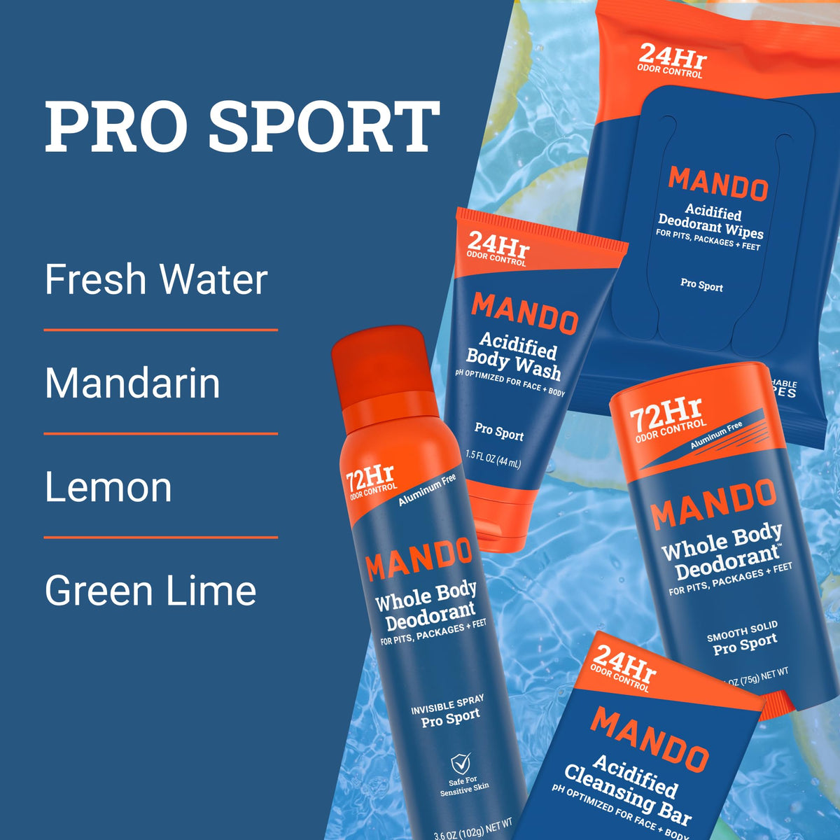 Mando deodorant wipes 15ct for on-the-go freshness